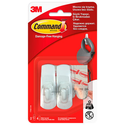 UNIVERSAL HANGERS SMALL 2 PCS. 4 STRIPS 0.450KG./PACK. COMMAND - Продукти за съхранение и организация на