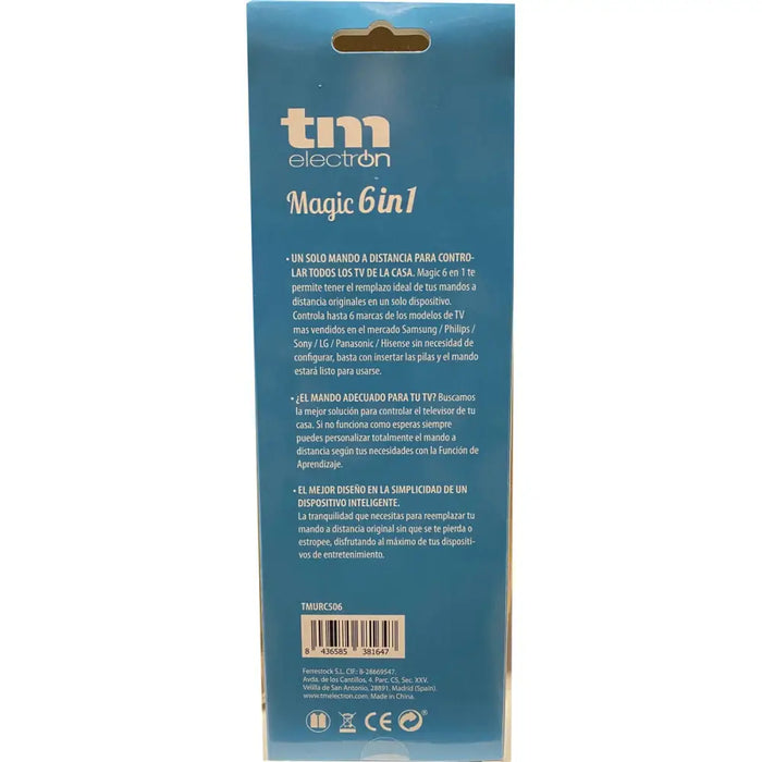 Universal Remote Control TM Electron 6 in 1 - Електроника Телевизори<<<Компютри| Електроника<<<BigBuy&&&Дистанционни