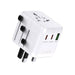 Universal travel adapter with USB-A and 2x USB-C P - *Kategoria tymczasowa<<<HurtelXML