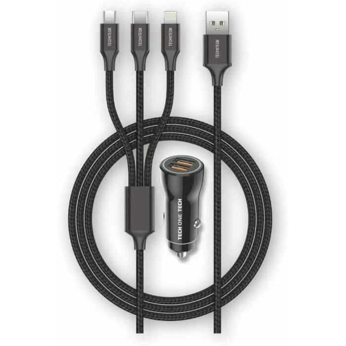 Universal USB Car Charger + Cable Tech One Tech TEC2810 Double USB x 2 - Електроника GPS и Автомобил<<<Компютри|