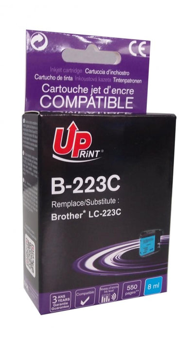 Inkwell UPRINT LC223 BROTHER, Cyan