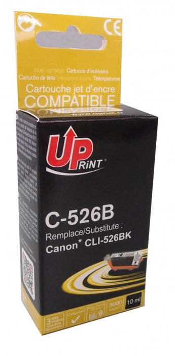 Inkjet UPRINT CLI526 CANON, With chip, Black