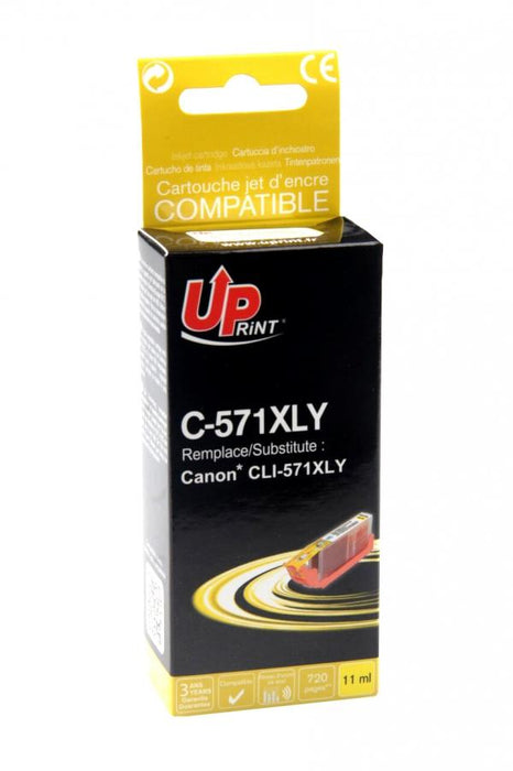 Ink bottle UPRINT CLI 571XL-M CANON, Yellow