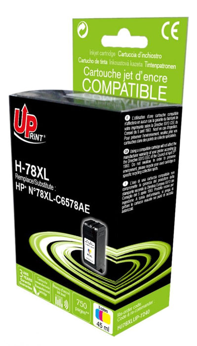 Uprint C6578AE HP ink cartridge, Cyan/Magenta/Yellow