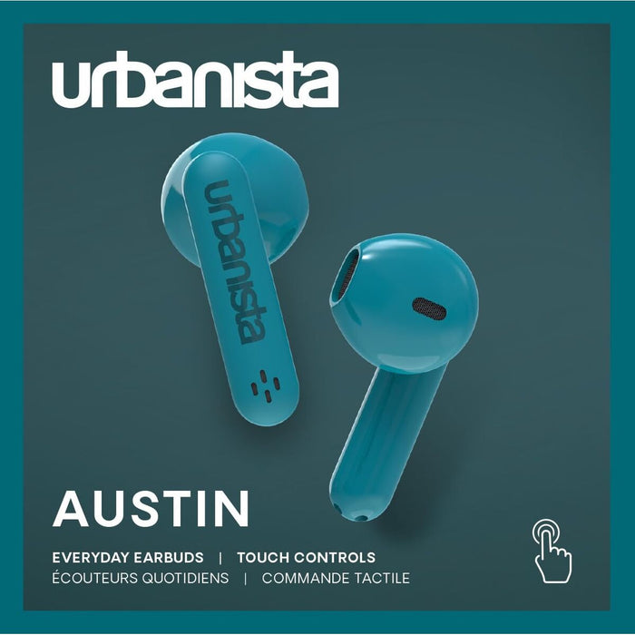 URBANISTA AUSTRIN Bluetooth earphones black 20 hours total playtime Touch controls green