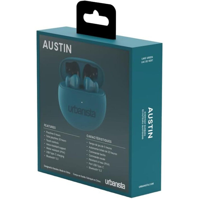 URBANISTA AUSTRIN Bluetooth earphones black 20 hours total playtime Touch controls green