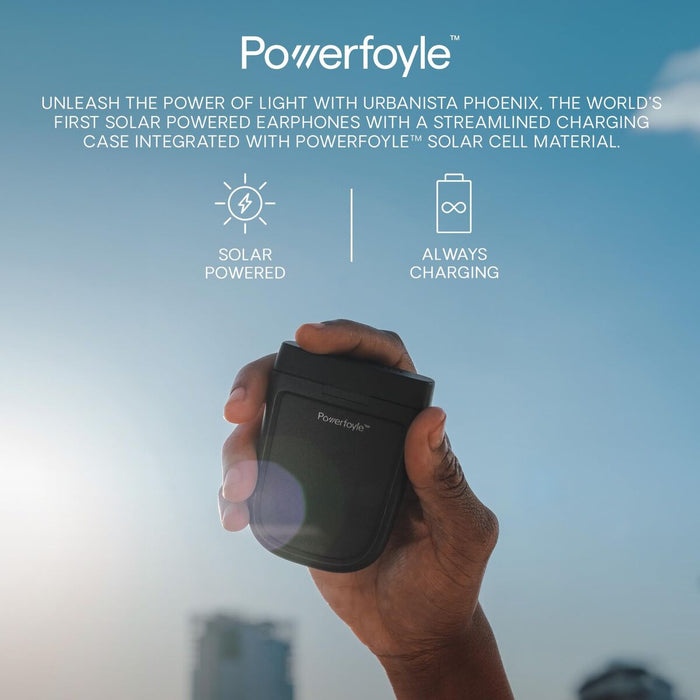 URBANISTA PHOENIX earphones Soral charging Hybrid active noise cancelling Playtime 8 hours Water resistant IPX4 dessert rose