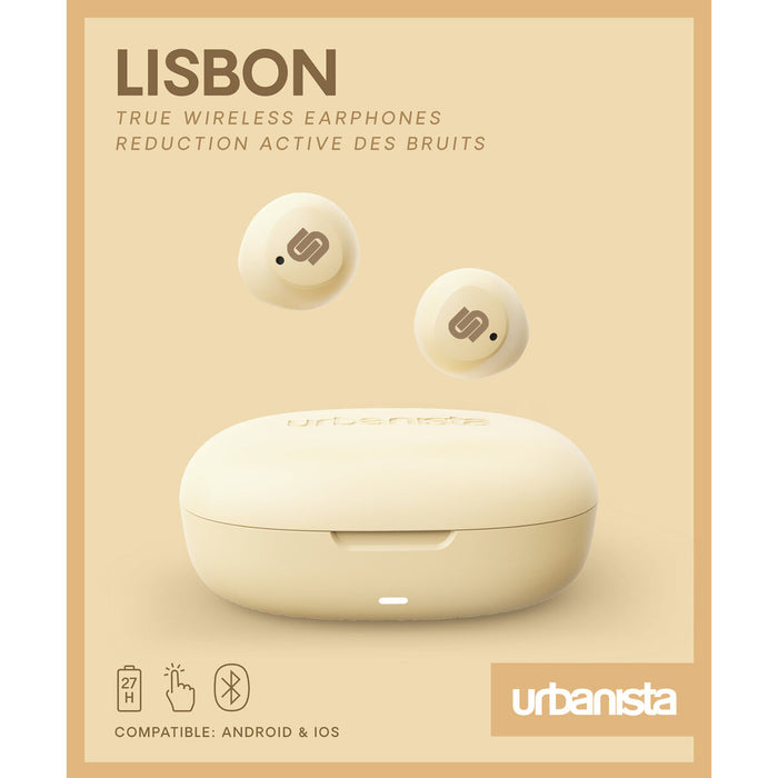 URBANISTA LISBON Bluetooth earphones 27 hours total playtime Touch controls coral