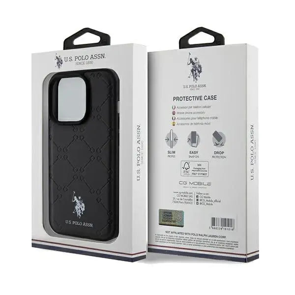US Polo Assn. Case Yoke Pattern for iPhone 15 Pro Max - black - Cell phone cases and covers<<<HurtelXML