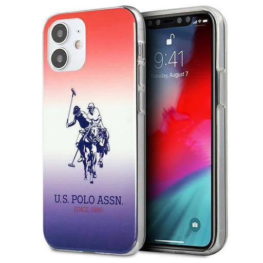 US Polo Assn. Gradient Pattern Collection iPhone 12 mini Case - Red and Blue - Cell phone cases and covers<<<HurtelXML