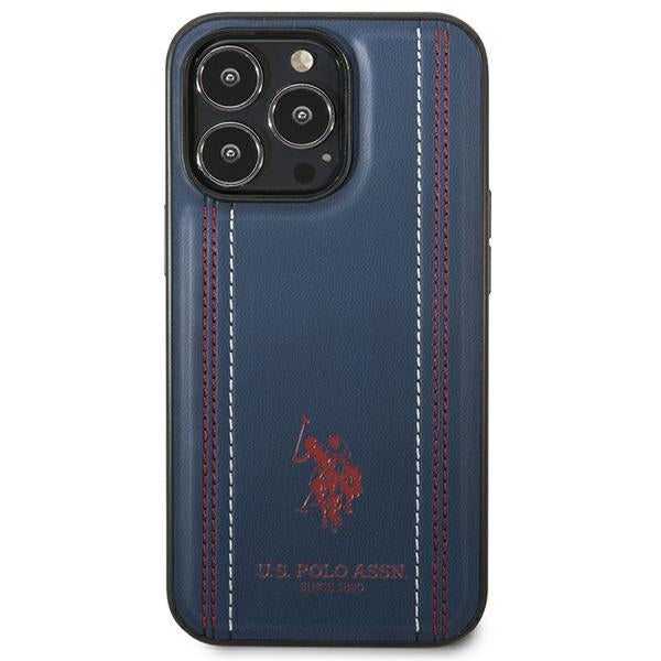 US Polo USHCP14LPFAV iPhone 14 Pro 6.1" navy/navy blue Leather Stitch