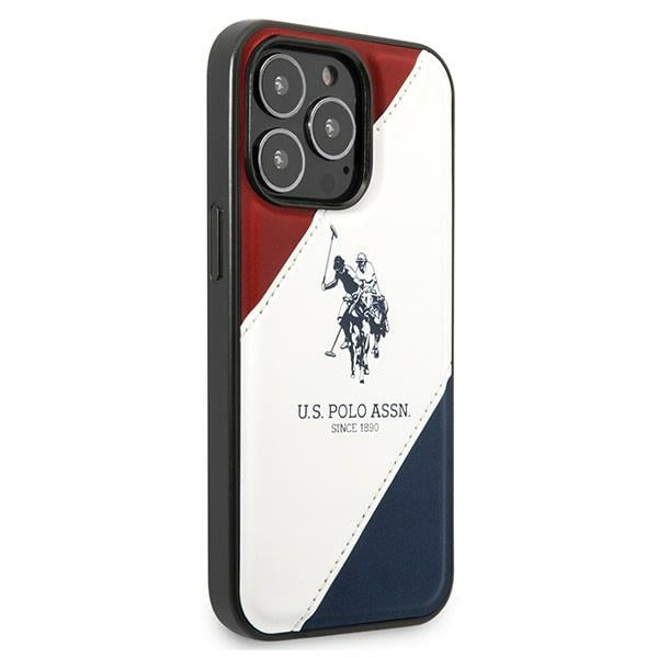 US Polo USHCP14XPSO3 iPhone 14 Pro Max 6.7" white/white Tricolor Embossed