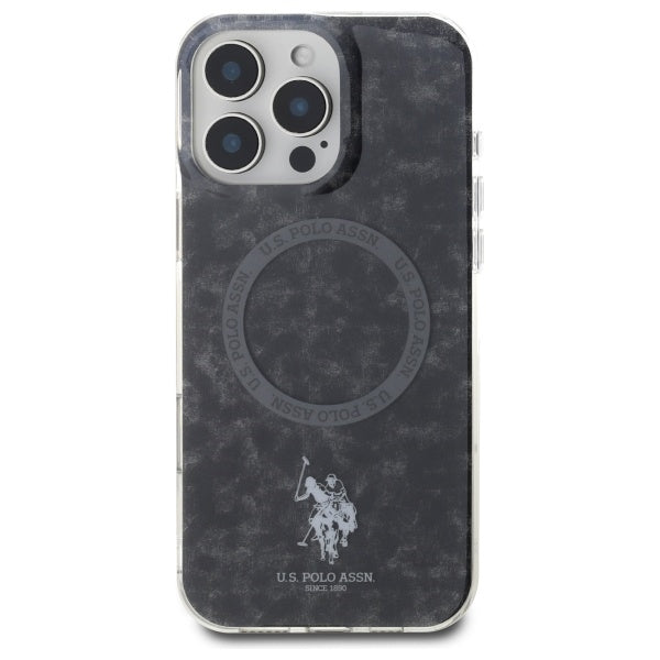 US Polo IML Ring MagSafe iPhone 16 Pro Case - Black
