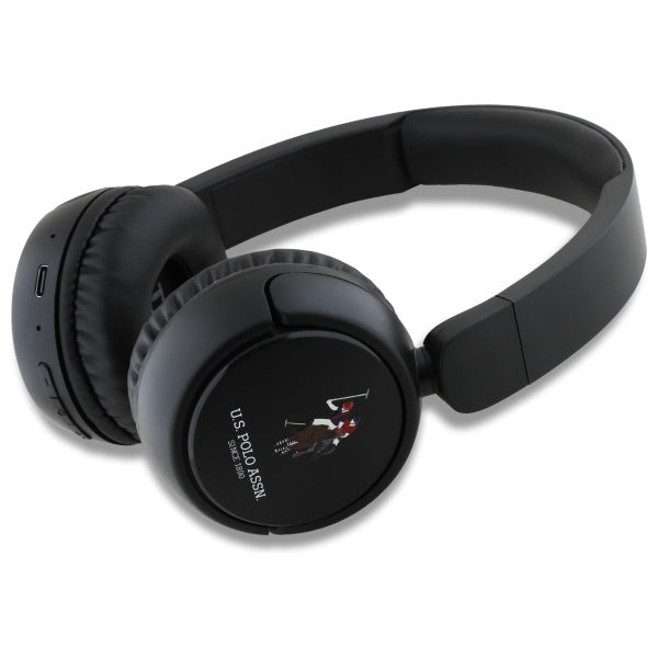 US Polo Bluetooth Headphones USHPV6PUNK Black/Black DH Color Logo