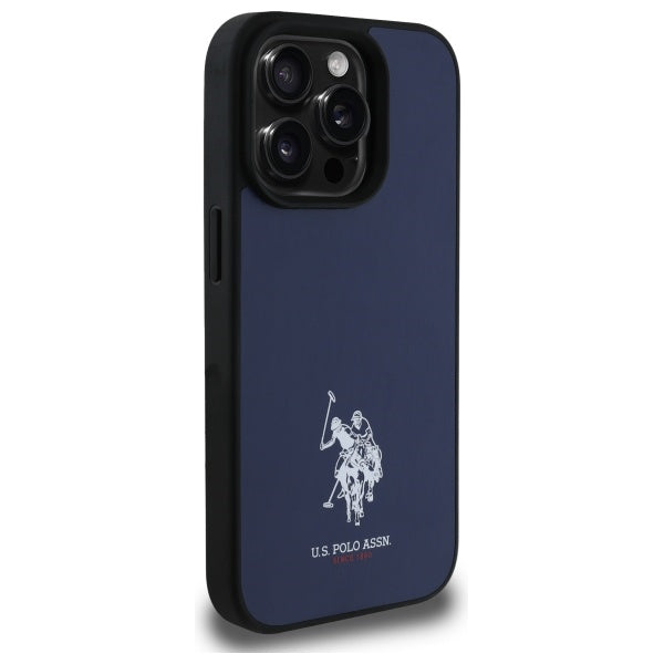US Polo USHCP15XPGEV iPhone 15 Pro Max 6.7" Navy Leather Embroidered DH Color