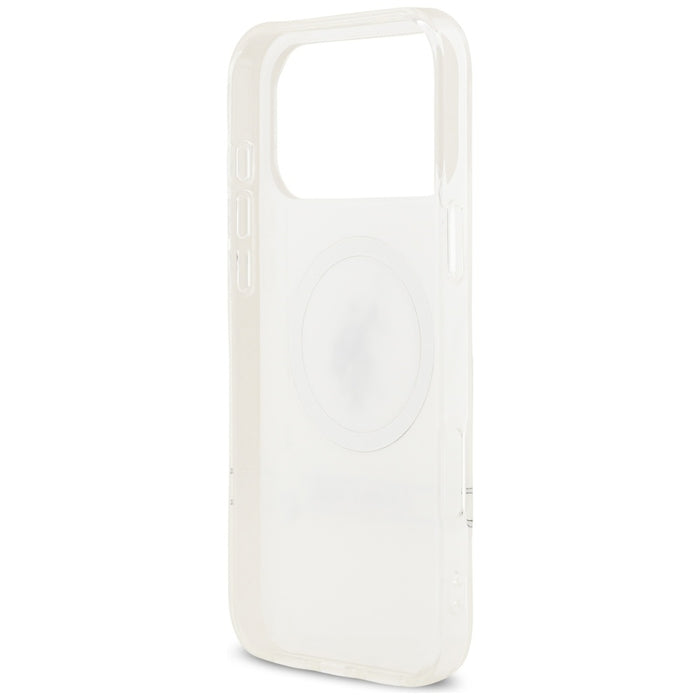 US Polo DH and Bottom Stripe Logo MagSafe Case for iPhone 17 Pro Max - White