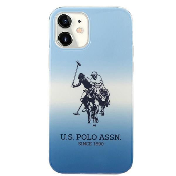 US Polo Assn. Gradient Pattern Collection iPhone 12 mini Case - Blue
