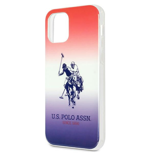 US Polo Assn. Gradient Pattern Collection iPhone 12 mini Case - Red and Blue