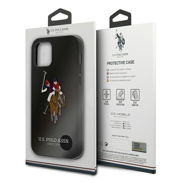 US Polo USHCP12LPUGFLBK iPhone 12 Pro Max 6.7" black/black Polo Embroidery Collection