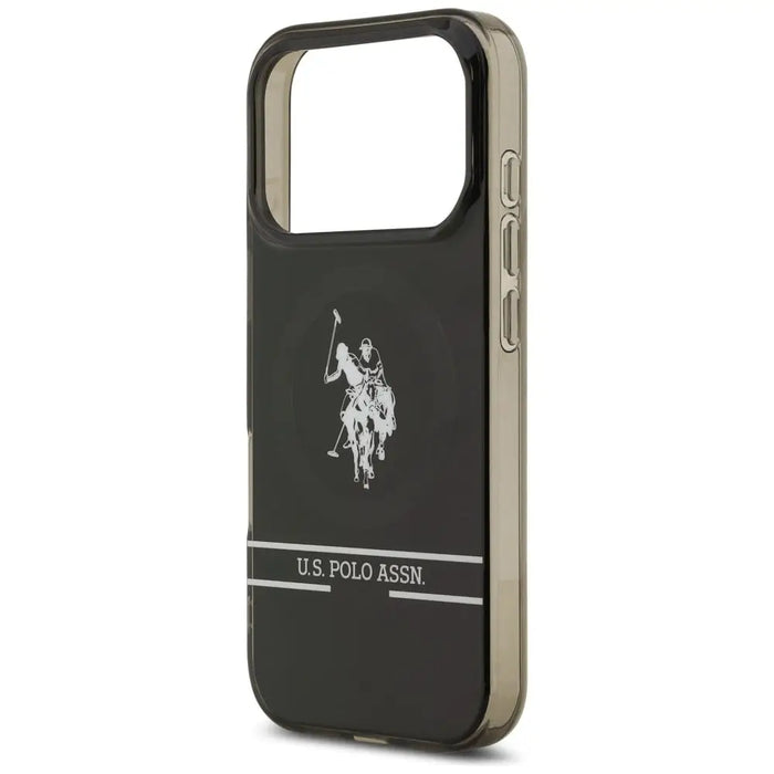 US Polo DH and Bottom Stripe Logo MagSafe Case for iPhone 17 Pro - Black - Cell phone cases and covers<<<HurtelXML