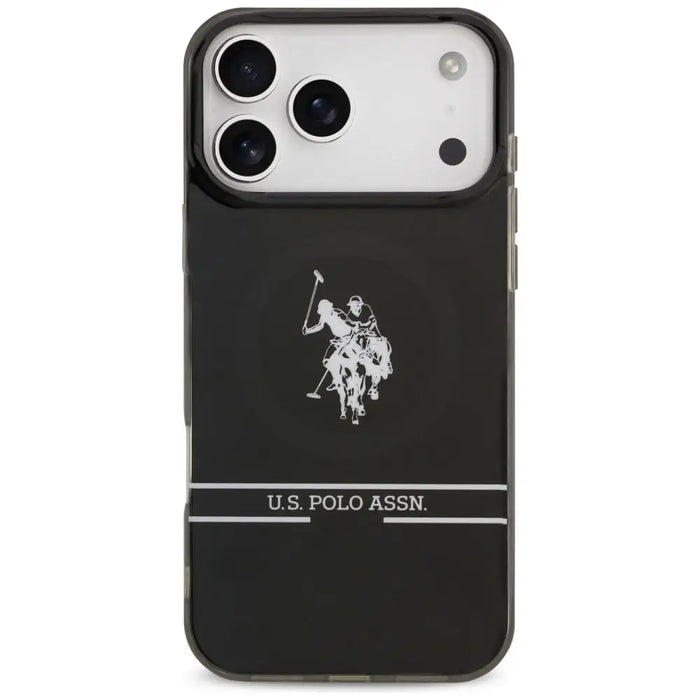 US Polo DH and Bottom Stripe Logo MagSafe Case for iPhone 17 Pro Max - Black - Cell phone cases and covers<<<HurtelXML