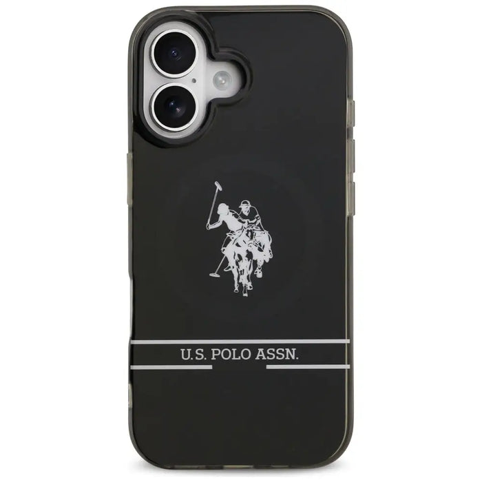 US Polo DH and Bottom Stripe Logo MagSafe iPhone 17 Case - Black - Cell phone cases and covers<<<HurtelXML