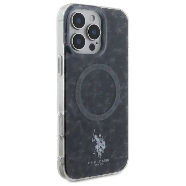 US Polo IML Ring MagSafe iPhone 16 Pro Case - Black - Cell phone cases and covers<<<HurtelXML