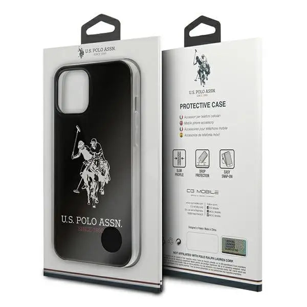 US Polo Shiny Big Logo Case for iPhone 12 / 12 Pro 6.1’’ - Black - Cell phone cases and covers<<<HurtelXML