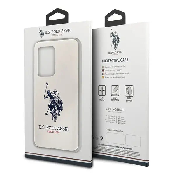 US Polo Silicone Collection Case for Samsung Galaxy S20 Ultra - White - Cell phone cases and covers<<<HurtelXML