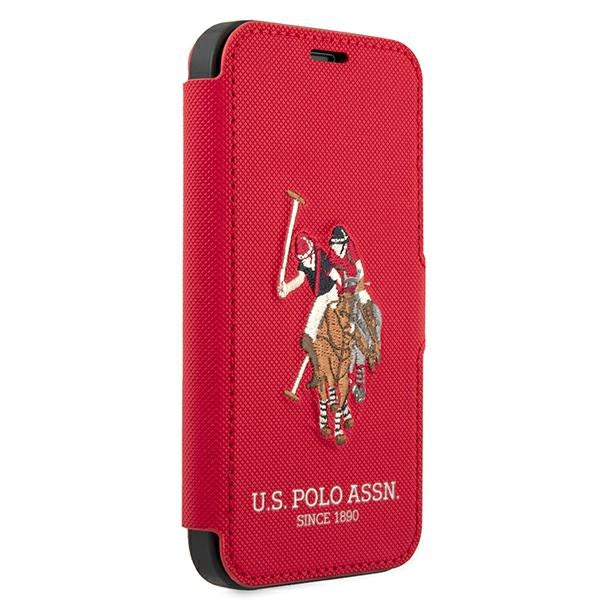 US Polo USFLBKP12MPUGFLRE iPhone 12/12 Pro 6,1’’ czerwony/red book Polo Embroidery Collection - Cell phone cases