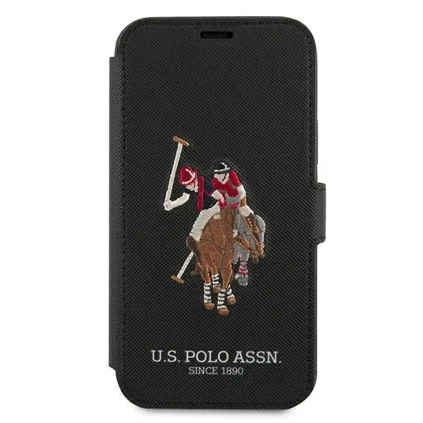US Polo USFLBKP12SPUGFLBK iPhone 12 mini 5,4’’ czarny/black book Polo Embroidery Collection - Cell phone cases