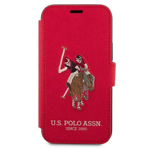 US Polo USFLBKP12SPUGFLRE iPhone 12 mini 5,4’’ czerwony/red book Polo Embroidery Collection - Cell phone cases
