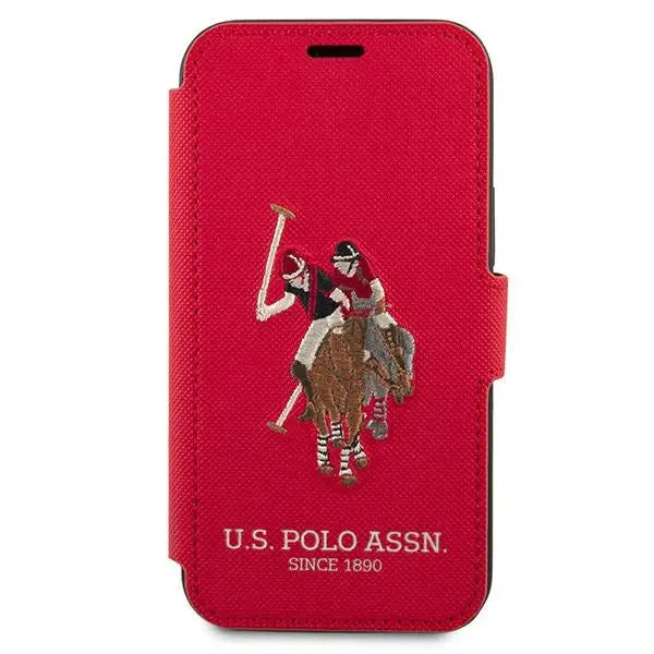 US Polo USFLBKP12SPUGFLRE iPhone 12 mini 5,4’’ czerwony/red book Polo Embroidery Collection - Cell phone cases