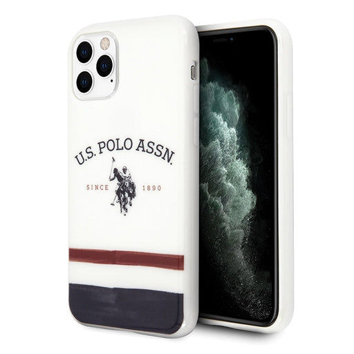 US Polo USHCN65PCSTRB iPhone 11 Pro Max biały/white Tricolor Pattern Collection - Cell phone cases