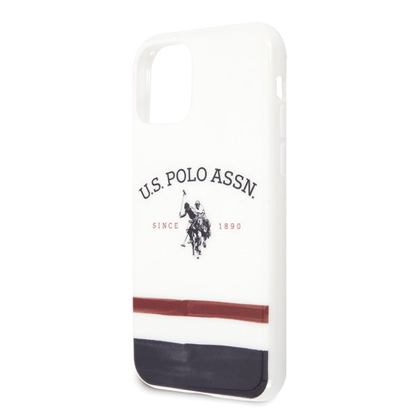 US Polo USHCN65PCSTRB iPhone 11 Pro Max biały/white Tricolor Pattern Collection - Cell phone cases