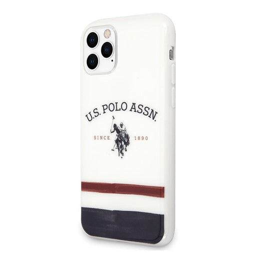 US Polo USHCN65PCSTRB iPhone 11 Pro Max biały/white Tricolor Pattern Collection - Cell phone cases