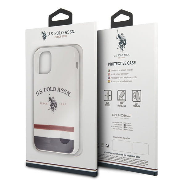 US Polo USHCN65PCSTRB iPhone 11 Pro Max biały/white Tricolor Pattern Collection - Cell phone cases