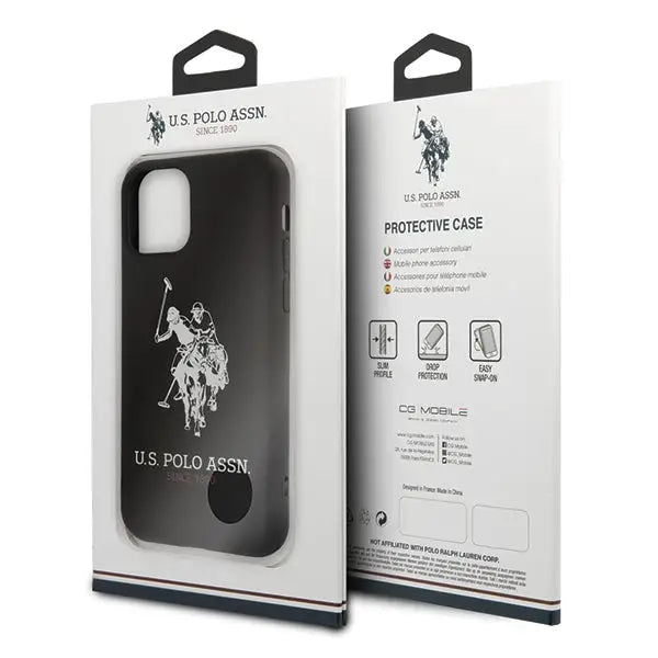 US Polo USHCN65SLHRBK iPhone 11 Pro Max czarny/black Silicone Collection - Cell phone cases and covers<<<HurtelXML