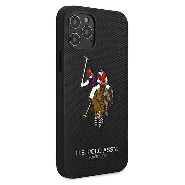 US Polo USHCP12LPUGFLBK iPhone 12 Pro Max 6.7’’ black/black Polo Embroidery Collection - Cell phone cases