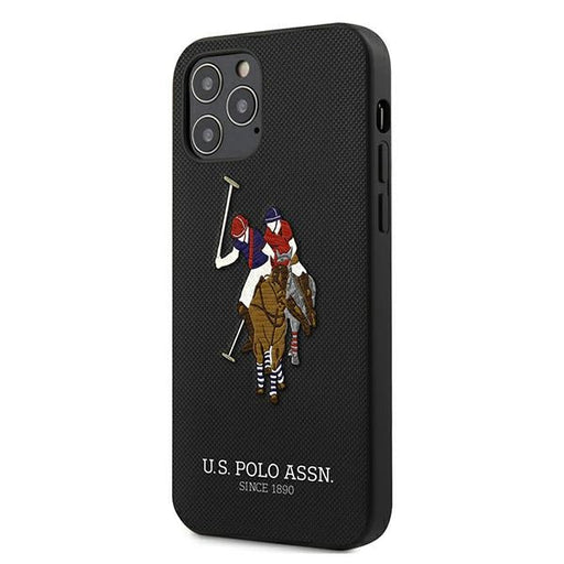 US Polo USHCP12LPUGFLBK iPhone 12 Pro Max 6.7’’ black/black Polo Embroidery Collection - Cell phone cases