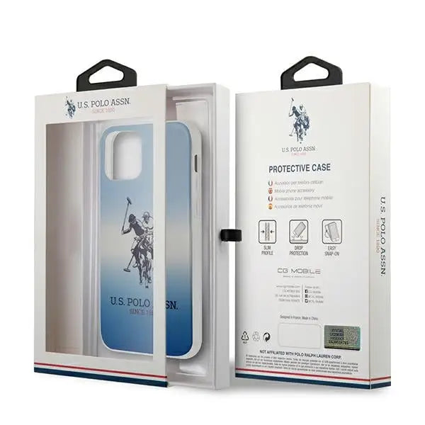US Polo USHCP12MPCDGBL iPhone 12/12 Pro 6,1’’ niebieski/blue Gradient Collection - Cell phone cases