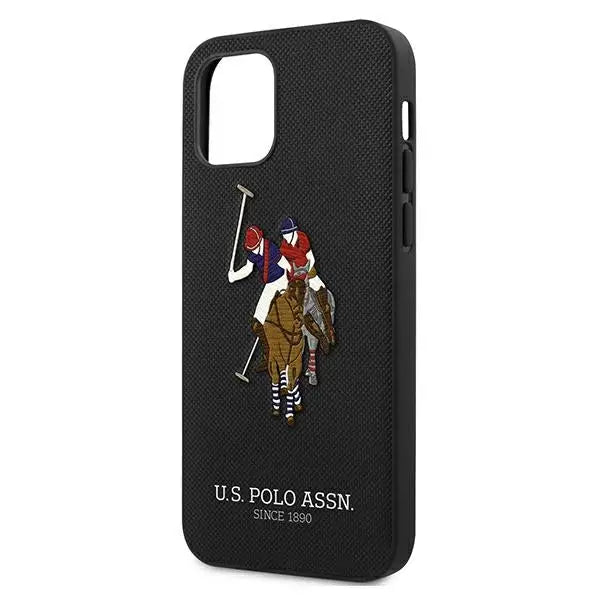 US Polo USHCP12MPUGFLBK iPhone 12/12 Pro 6.1’’ black/black Polo Embroidery Collection - Cell phone cases