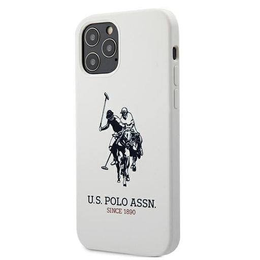US Polo USHCP12MSLHRWH iPhone 12/12 Pro 6,1’’ biały/white Silicone Collection - Cell phone cases and covers<<<HurtelXML