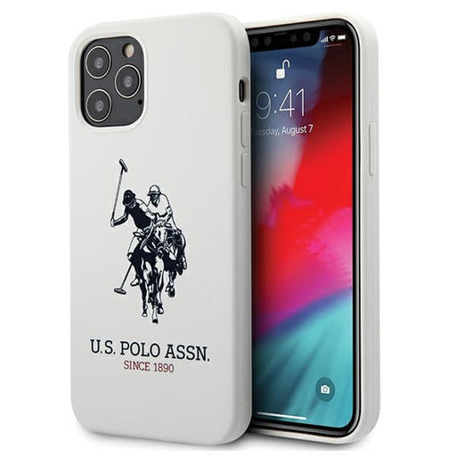 US Polo USHCP12MSLHRWH iPhone 12/12 Pro 6,1’’ biały/white Silicone Collection - Cell phone cases and covers<<<HurtelXML