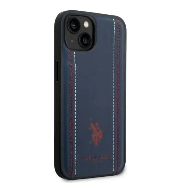 US Polo USHCP14MPFAV iPhone 14 Plus 6.7’’ navy/navy blue Leather Stitch - Cell phone cases and covers<<<HurtelXML