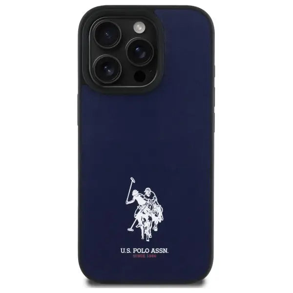 US Polo USHCP15XPGEV iPhone 15 Pro Max 6.7’’ Navy Leather Embroidered DH Color - Cell phone cases and covers<<<HurtelXML