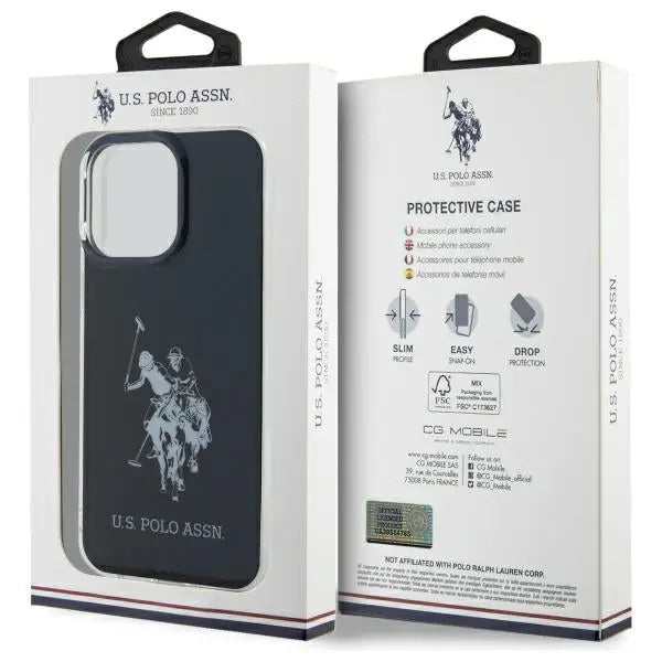 US Polo USHCP15XTPUHRBK iPhone 15 Pro Max 6.7’’ black/black Shiny Big Logo - Cell phone cases and covers<<<HurtelXML