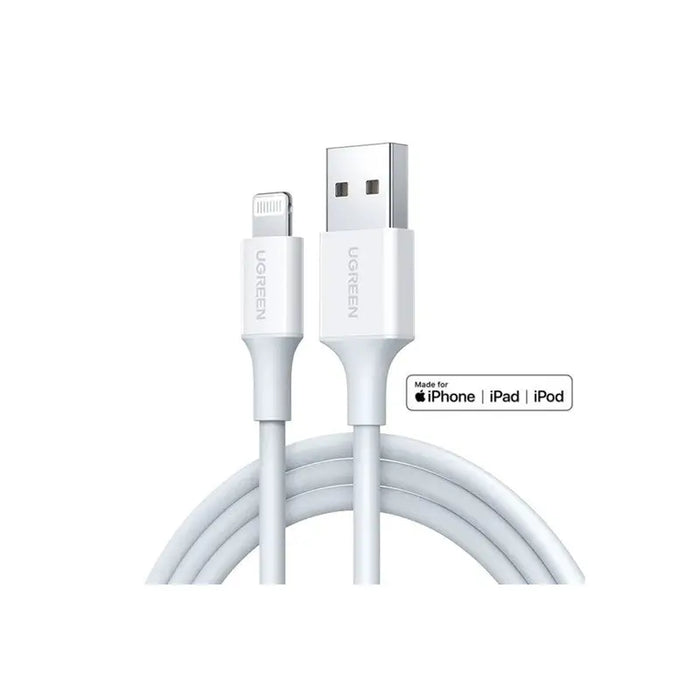 US155 CABLE USB A / Lightining MFI 2m UGREEN - WHITE - Кабели за мобилни устройства<<<Аксесоари за мобилни устройства и