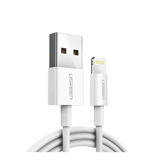 US155 CABLE USB A / Lightining MFI 2m UGREEN - WHITE - Кабели за мобилни устройства<<<Аксесоари за мобилни устройства и