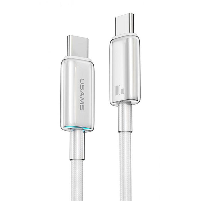 CABLE USAMS 100W TYPE-C WHITE 1.2m SJ660